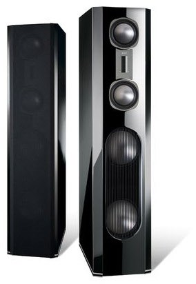 Aurum Vulkan 9 /Stück Stand-Lautsprecher schwarz pianofinish von Quadral