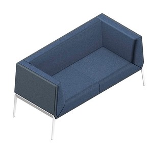 Quadrifoglio 2-Sitzer Sofa Accord blau, grau weiß Stoff von Quadrifoglio