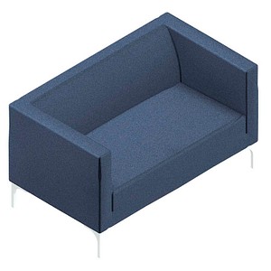 Quadrifoglio 2-Sitzer Sofa Arte blau weiß Stoff von Quadrifoglio