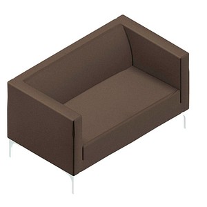 Quadrifoglio 2-Sitzer Sofa Arte braun weiß Stoff von Quadrifoglio