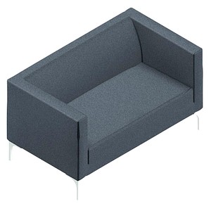 Quadrifoglio 2-Sitzer Sofa Arte grau weiß Stoff von Quadrifoglio