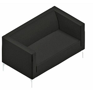 Quadrifoglio 2-Sitzer Sofa Arte schwarz weiß Stoff von Quadrifoglio