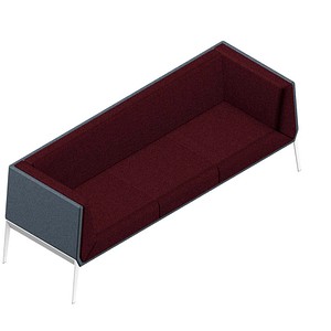 Quadrifoglio 3-Sitzer Sofa Accord bordeaux, grau weiß Stoff von Quadrifoglio