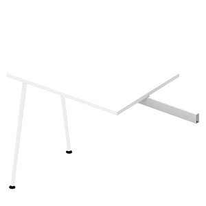 Quadrifoglio Anbautisch X3 weiß, weiß rechteckig 80,0 x 60,0 x 75,0 cm von Quadrifoglio