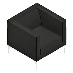 Quadrifoglio Besuchersessel Arte schwarz weiß Stoff Quadrifoglio Besuchersessel Arte schwarz weiß Stoff von Quadrifoglio