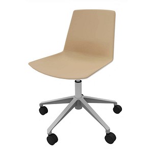 Quadrifoglio Besucherstuhl Clue OCLUEA01 BA B03/181 beige, weiß Kunstleder von Quadrifoglio