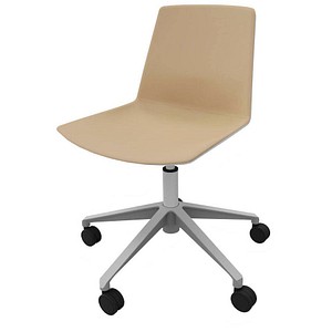 Quadrifoglio Besucherstuhl Clue OCLUEA01 GR B03/181 beige, grau Kunstleder von Quadrifoglio