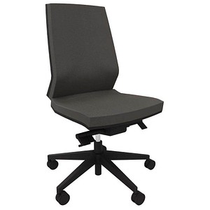 Quadrifoglio Bürostuhl Omnia Stoff anthrazit, Gestell schwarz von Quadrifoglio