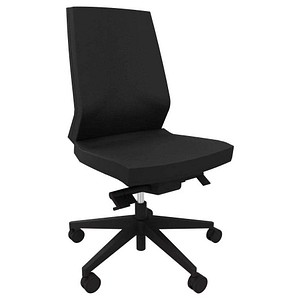 Quadrifoglio Bürostuhl Omnia Stoff schwarz, Gestell schwarz von Quadrifoglio
