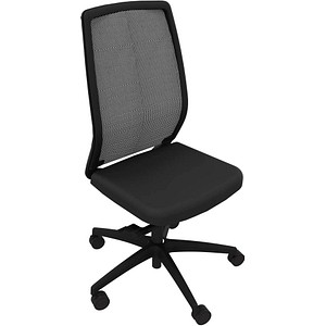 Quadrifoglio Bürostuhl Orion Stoff schwarz, Gestell schwarz von Quadrifoglio
