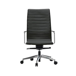 Quadrifoglio Chefsessel, ODAHLA01/0RAB Leder schwarz, Gestell chrom von Quadrifoglio
