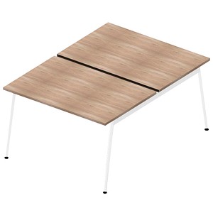 Quadrifoglio Doppelschreibtisch ulme rechteckig, 4-Fuß-Gestell weiß 120,0 x 164,0 cm Quadrifoglio Doppelschreibtisch ulme rechteckig, 4-Fuß-Gestell weiß 120,0 x 164,0 cm von Quadrifoglio