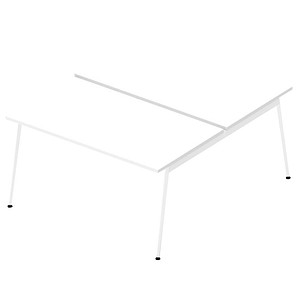 Quadrifoglio Doppelschreibtisch weiß rechteckig, 4-Fuß-Gestell weiß 140,0 x 164,0 cm Quadrifoglio Doppelschreibtisch weiß rechteckig, 4-Fuß-Gestell weiß 140,0 x 164,0 cm von Quadrifoglio