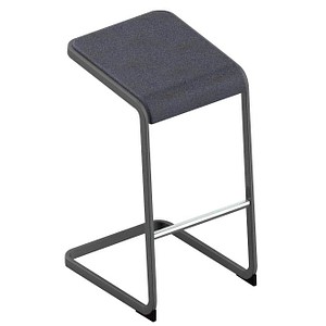 Quadrifoglio Hocker C-STOOL OCSTOA01/2HAG anthrazit von Quadrifoglio