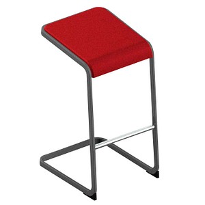 Quadrifoglio Hocker C-STOOL OCSTOA01/2IZX rot von Quadrifoglio