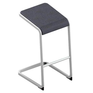 Quadrifoglio Hocker C-STOOL OCSTOA01/2JUX anthrazit von Quadrifoglio