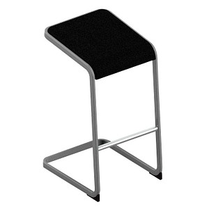 Quadrifoglio Hocker C-STOOL OCSTOA01/2M6O schwarz von Quadrifoglio