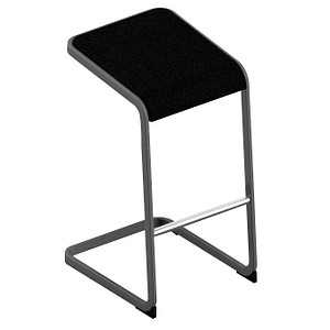 Quadrifoglio Hocker C-STOOL OCSTOA01/2ZDG schwarz von Quadrifoglio