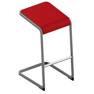 Quadrifoglio Hocker C-STOOL OCSTOA01/34QI rot von Quadrifoglio