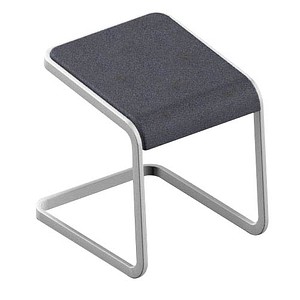 Quadrifoglio Hocker C-STOOL OCSTOB01/2JUX anthrazit von Quadrifoglio