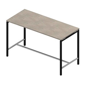 Quadrifoglio Konferenztisch Creo beton rechteckig, 4-Fuß-Gestell grau, 180,0 x 80,0 x 107,0 cm von Quadrifoglio