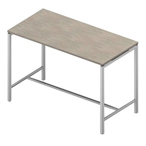 Quadrifoglio Konferenztisch Creo beton rechteckig, 4-Fuß-Gestell weiß, 160,0 x 80,0 x 107,0 cm von Quadrifoglio