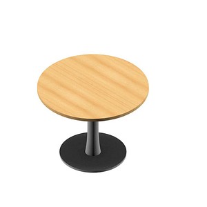 Quadrifoglio Konferenztisch buche rund, Säulenfuß silber, 100,0 x 100,0 x 74,0 cm von Quadrifoglio