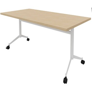 Quadrifoglio Mehrzwecktisch Pop-up eiche, weiß rechteckig, T-Fuß-Gestell weiß, 160,0 x 80,0 x 74,0 cm Quadrifoglio Mehrzwecktisch Pop-up eiche, weiß rechteckig, T-Fuß-Gestell weiß, 160,0 x 80,0 x 74,0 cm von Quadrifoglio