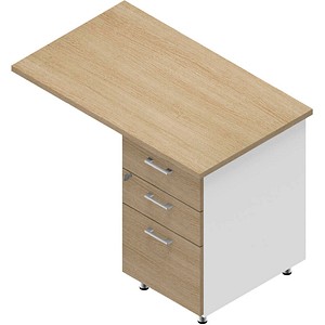 Quadrifoglio Standcontainer weiß, eiche hell 3 Auszüge 100,0 x 60,0 x 75,0 cm Quadrifoglio Standcontainer weiß, eiche hell 3 Auszüge 100,0 x 60,0 x 75,0 cm von Quadrifoglio