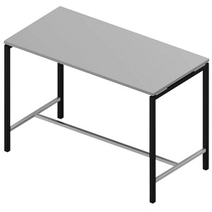 Quadrifoglio Stehtisch Creo grau rechteckig, 4-Fuß-Gestell grau, 160,0 x 80,0 x 107,0 cm von Quadrifoglio