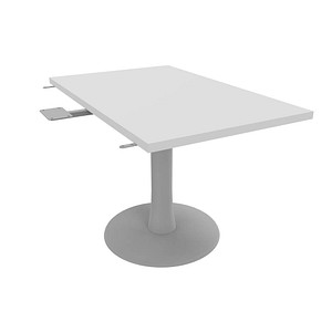 Quadrifoglio Verbindungsplatte Idea+ weiß, silber rechteckig 70,0 x 110,0 x 74,0 cm von Quadrifoglio