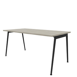 Quadrifoglio X3 Schreibtisch beton rechteckig, 4-Fuß-Gestell grau 160,0 x 80,0 cm von Quadrifoglio