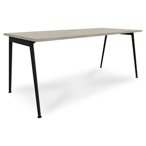 Quadrifoglio X3 Schreibtisch beton rechteckig, 4-Fuß-Gestell grau 180,0 x 80,0 cm von Quadrifoglio