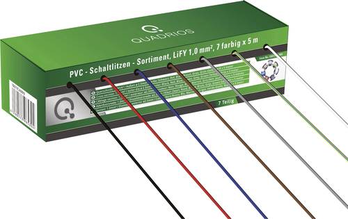 Quadrios 19011CA089 Litze LiFY 1 x 1mm² Blau, Braun, Grün, Gelb, Grau, Rot, Schwarz, Weiß 35m von Quadrios