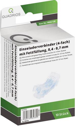 Quadrios 1905C138 Einzeladerverbinder flexibel: 0.40-0.70mm² starr: 0.40-0.70mm² Polzahl (num): 4 von Quadrios