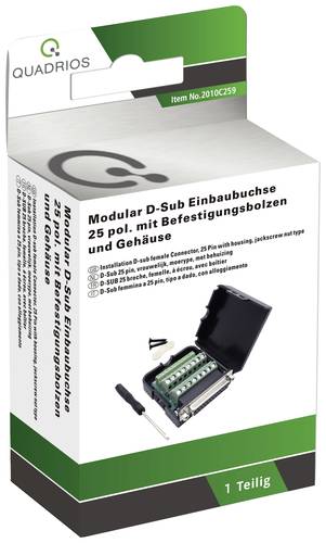 Quadrios 2010C259 D-SUB Buchse Polzahl (num): 25 Schrauben 1 Set von Quadrios