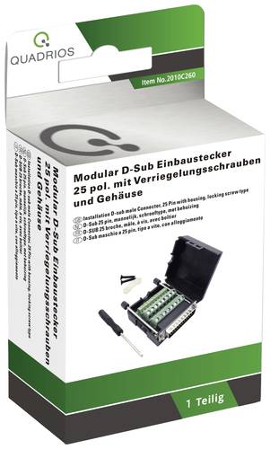 Quadrios 2010C260 D-SUB Buchse Polzahl (num): 25 Schrauben 1 Set von Quadrios