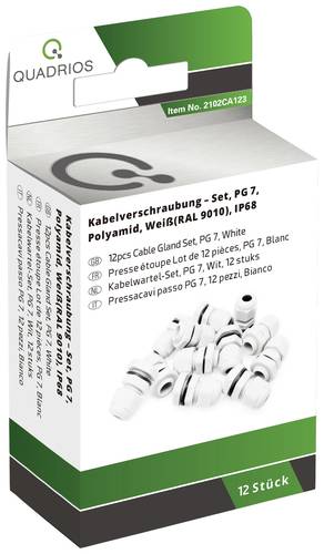 Quadrios 2102CA123 Kabelverschraubung Sortiment PG7 PA66 Weiß 1 Set Quadrios 2102CA123 Kabelverschraubung Sortiment PG7 PA66 Weiß 1 Set von Quadrios