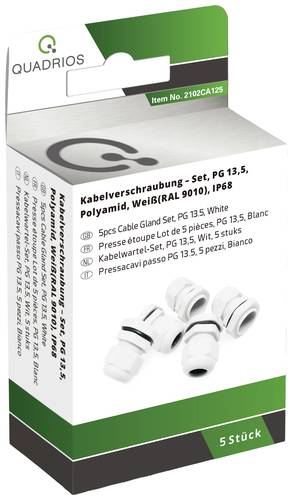 Quadrios 2102CA125 Kabelverschraubung Sortiment PG13.5 PA66 Weiß 1 Set Quadrios 2102CA125 Kabelverschraubung Sortiment PG13.5 PA66 Weiß 1 Set von Quadrios