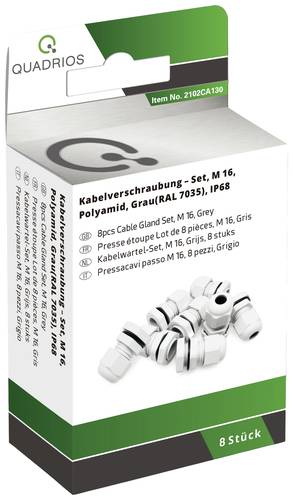 Quadrios 2102CA130 Kabelverschraubung Sortiment M16 PA66 Lichtgrau 1 Set von Quadrios