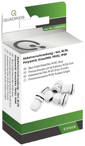 Quadrios 2102CA131 Kabelverschraubung Sortiment M20 PA66 Lichtgrau 1 Set von Quadrios