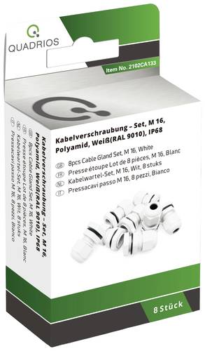 Quadrios 2102CA133 Kabelverschraubung Sortiment M16 PA66 Weiß 1 Set von Quadrios