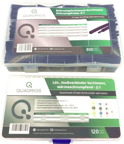 Quadrios 2107C406 Stoßverbinder 0.25mm² 6mm² Vollisoliert Schwarz, Transparent 920St. Quadrios 2107C406 Stoßverbinder 0.25mm² 6mm² Vollisoliert Schwarz, Transparent 920St. von Quadrios