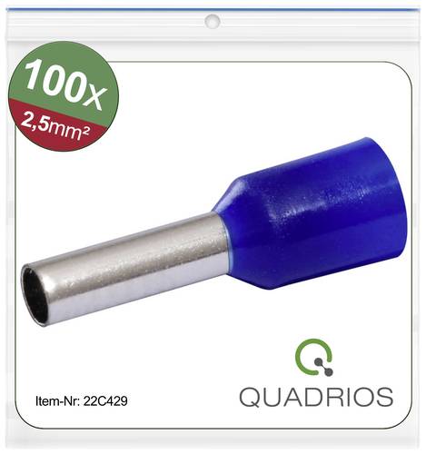 Quadrios 22C429 Aderendhülse 2.5mm² Teilisoliert Blau 1 Set von Quadrios