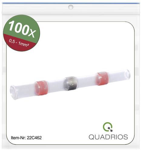 Quadrios 22C462 Stoßverbinder mit Schrumpfschlauch 0.5mm² 1.0mm² Vollisoliert Rot 1 Set von Quadrios