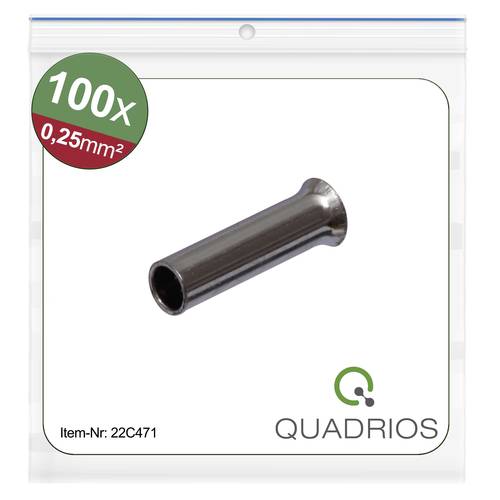Quadrios 22C471 Aderendhülse 0.25mm² Unisoliert 100St. von Quadrios