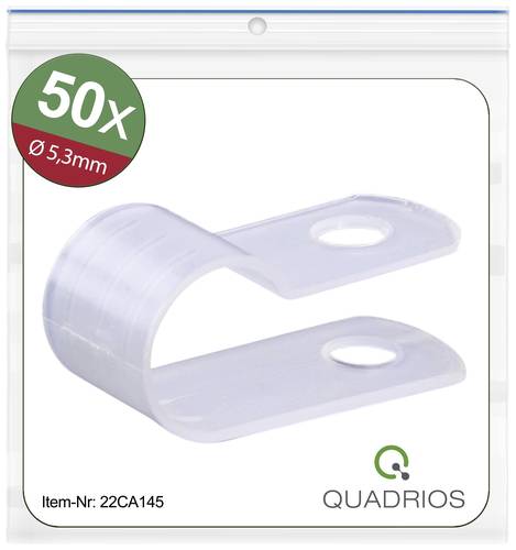 Quadrios 22CA145 Befestigungsschelle schraubbar 22CA145 Bündel-Ø-Bereich 5.3mm (max) Natural 1 Set von Quadrios