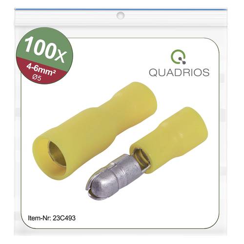 Quadrios 23C493 Rundstecker 4mm² 6mm² Gelb 100St. von Quadrios