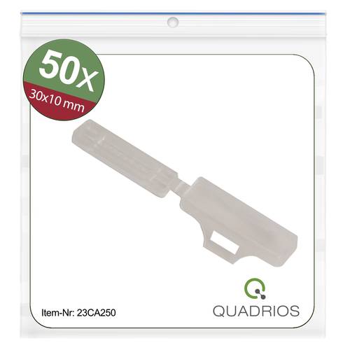 Quadrios 23CA250 23CA250 Zeichenträger Montage-Art: Kabelbinder Beschriftungsfläche: 9.5 x 30mm Tr von Quadrios