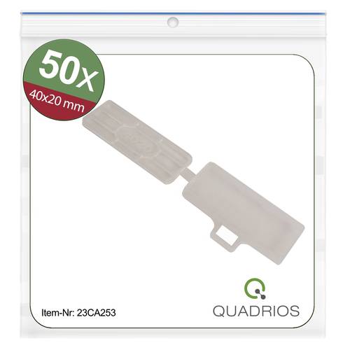 Quadrios 23CA253 23CA253 Zeichenträger Montage-Art: Kabelbinder Beschriftungsfläche: 18 x 42mm Tra von Quadrios